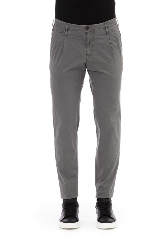 Gray Cotton Men Pant