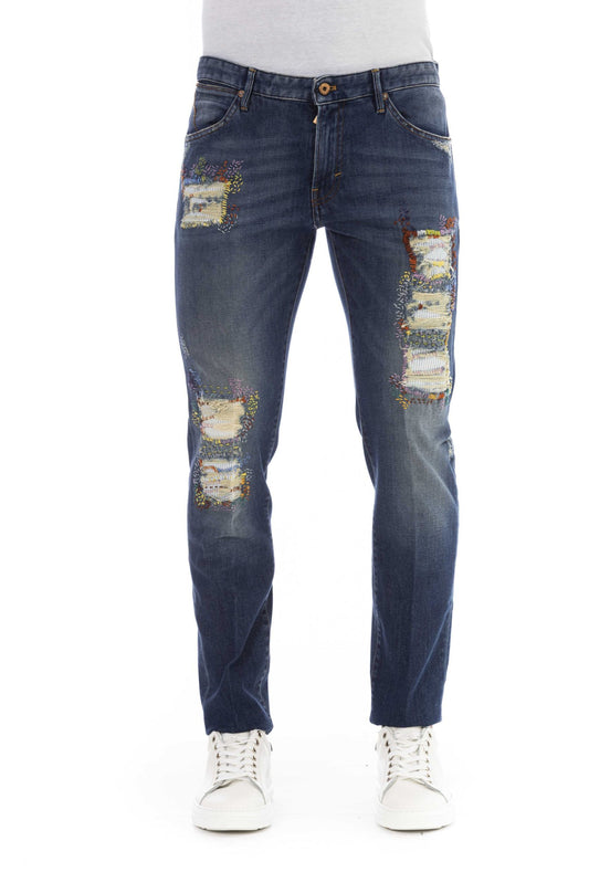 Blue Cotton Men Jeans