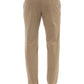 Beige Cotton Men Pant