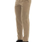 Beige Cotton Men Pant