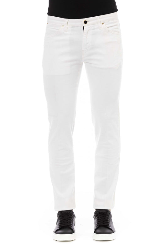 White Cotton Men Jeans