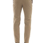 Beige Cotton Men Pant