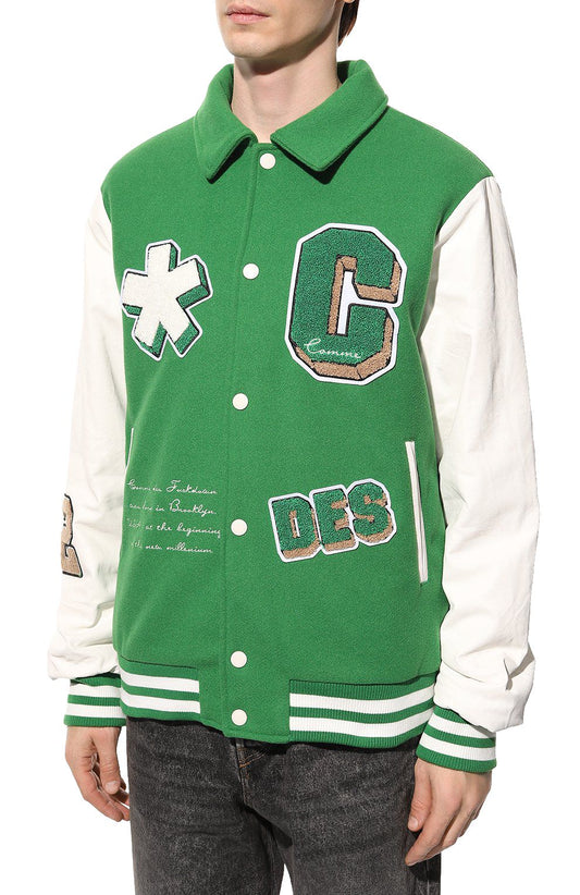 Green Polyester Men Jacket