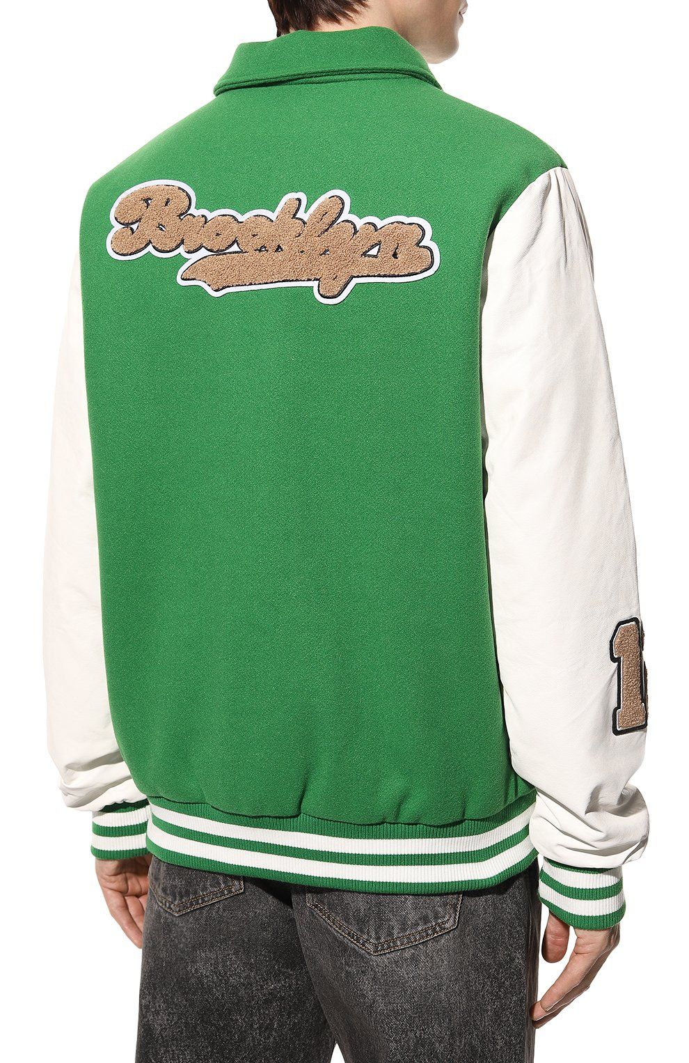 Green Polyester Men Jacket