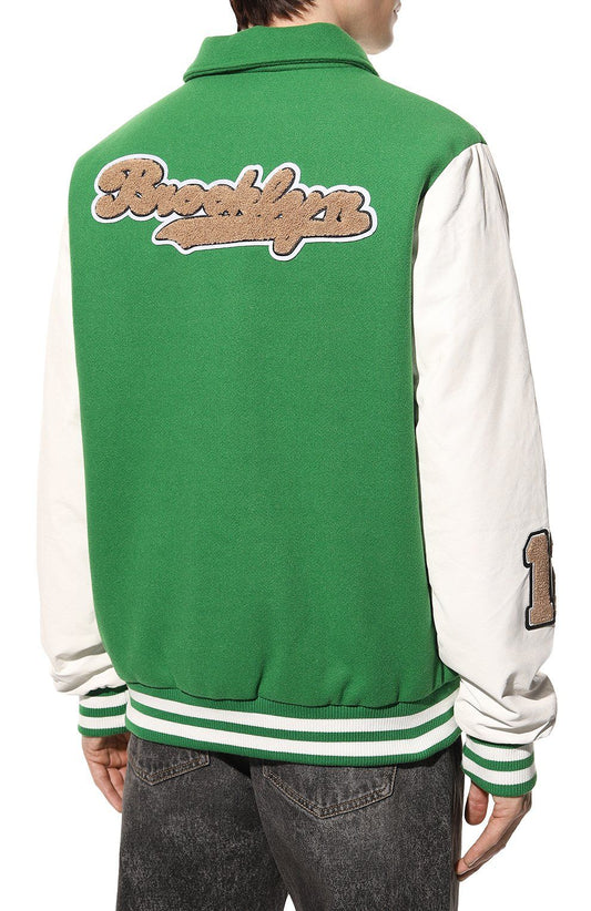 Green Polyester Men Jacket