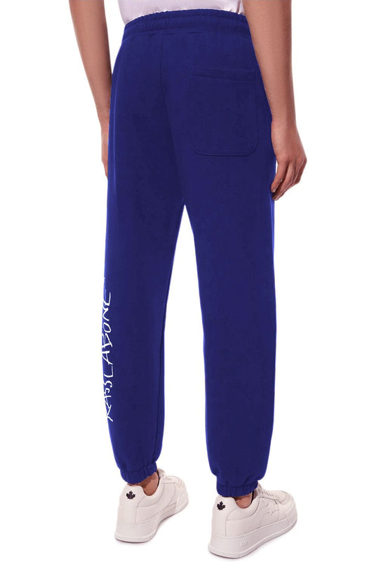 Blue Cotton Men Sweatpant