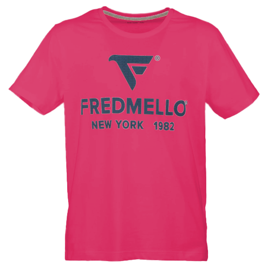 Fuchsia Cotton Men T-Shirt