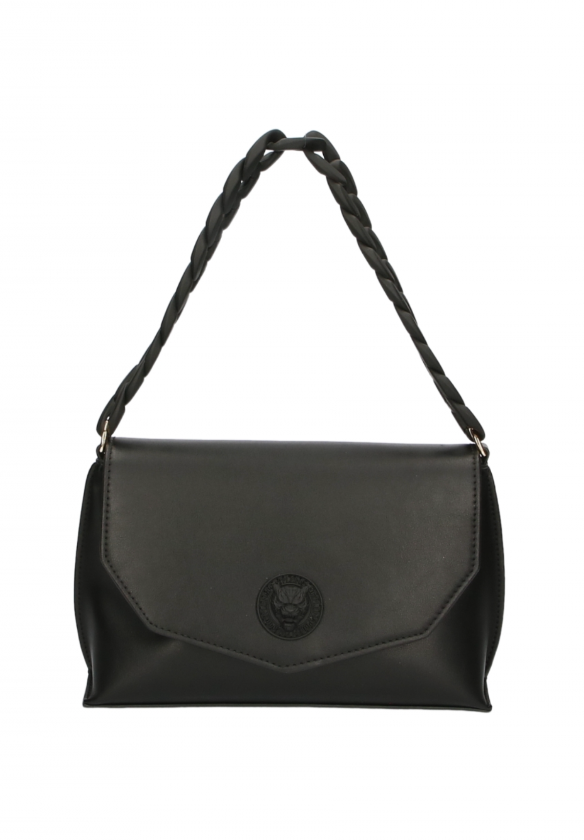 Black Polyethylene Women Crossbody Bag