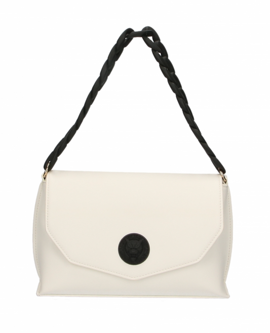 White Polyurethane Women Crossbody Bag