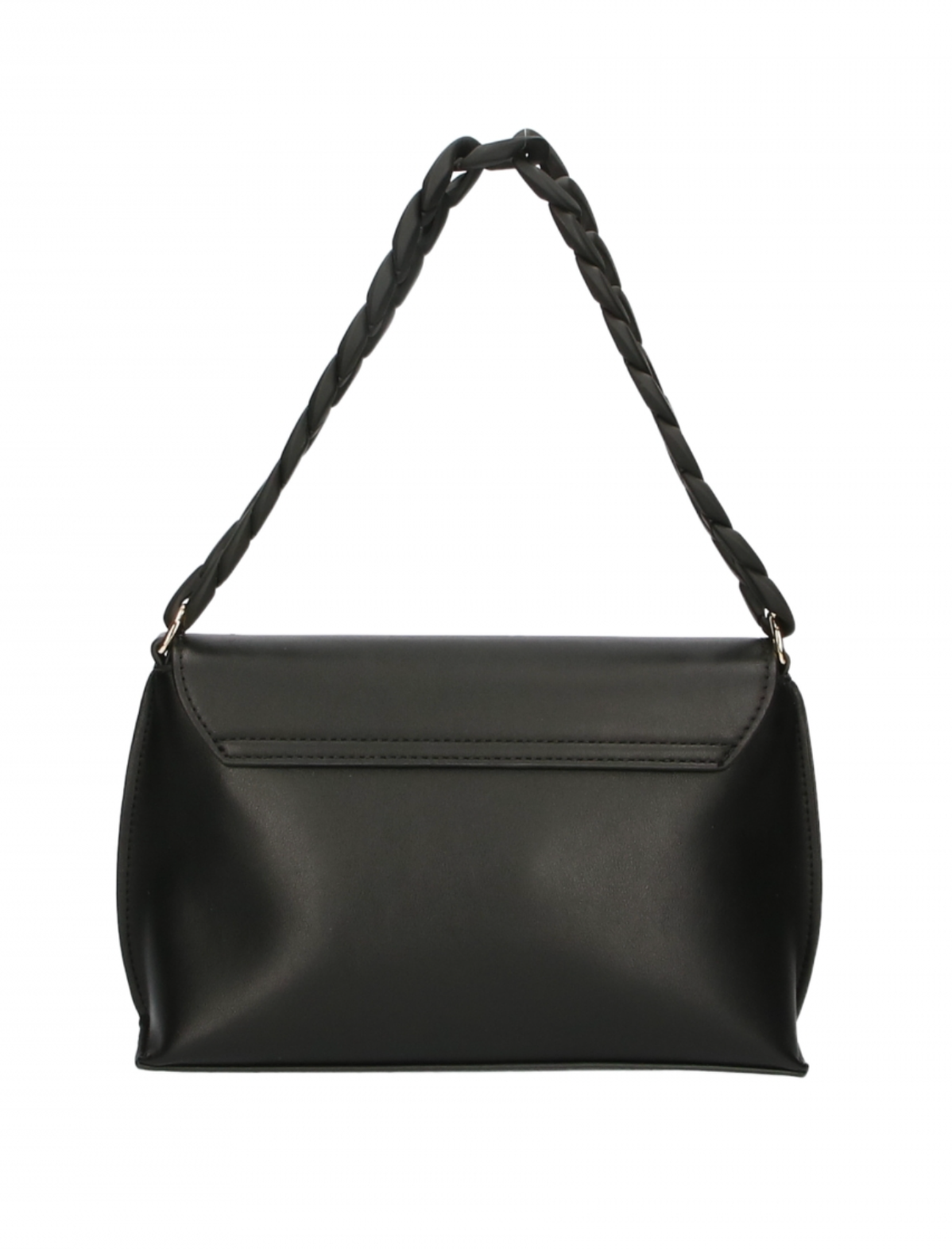 Black Polyethylene Women Crossbody Bag