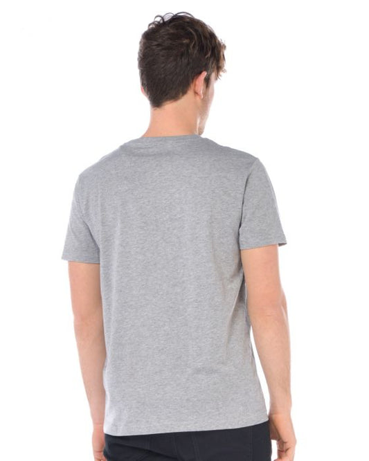 Gray Cotton Men T-Shirt