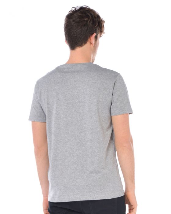 Gray Cotton Men T-Shirt