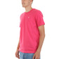 Fuchsia Cotton Men T-Shirt
