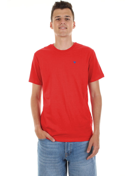 Red Cotton Men T-Shirt