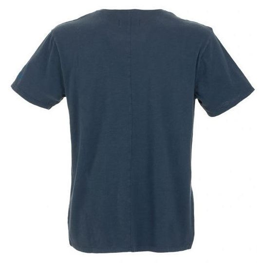 Blue Cotton Men T-Shirt