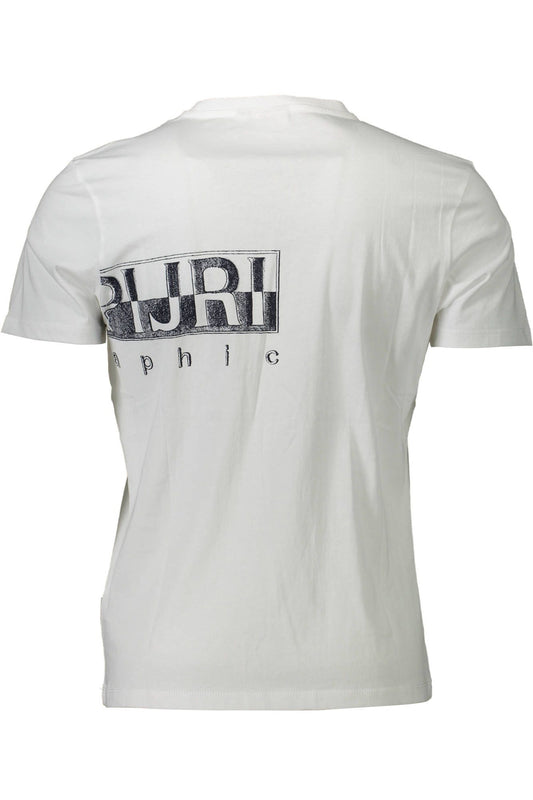 White Cotton Men T-Shirt