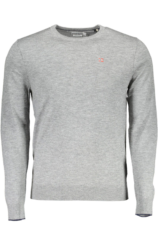 Gray Wool Men Sweater