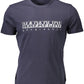 Blue Cotton Men T-Shirt