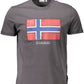 Gray Cotton Men T-Shirt