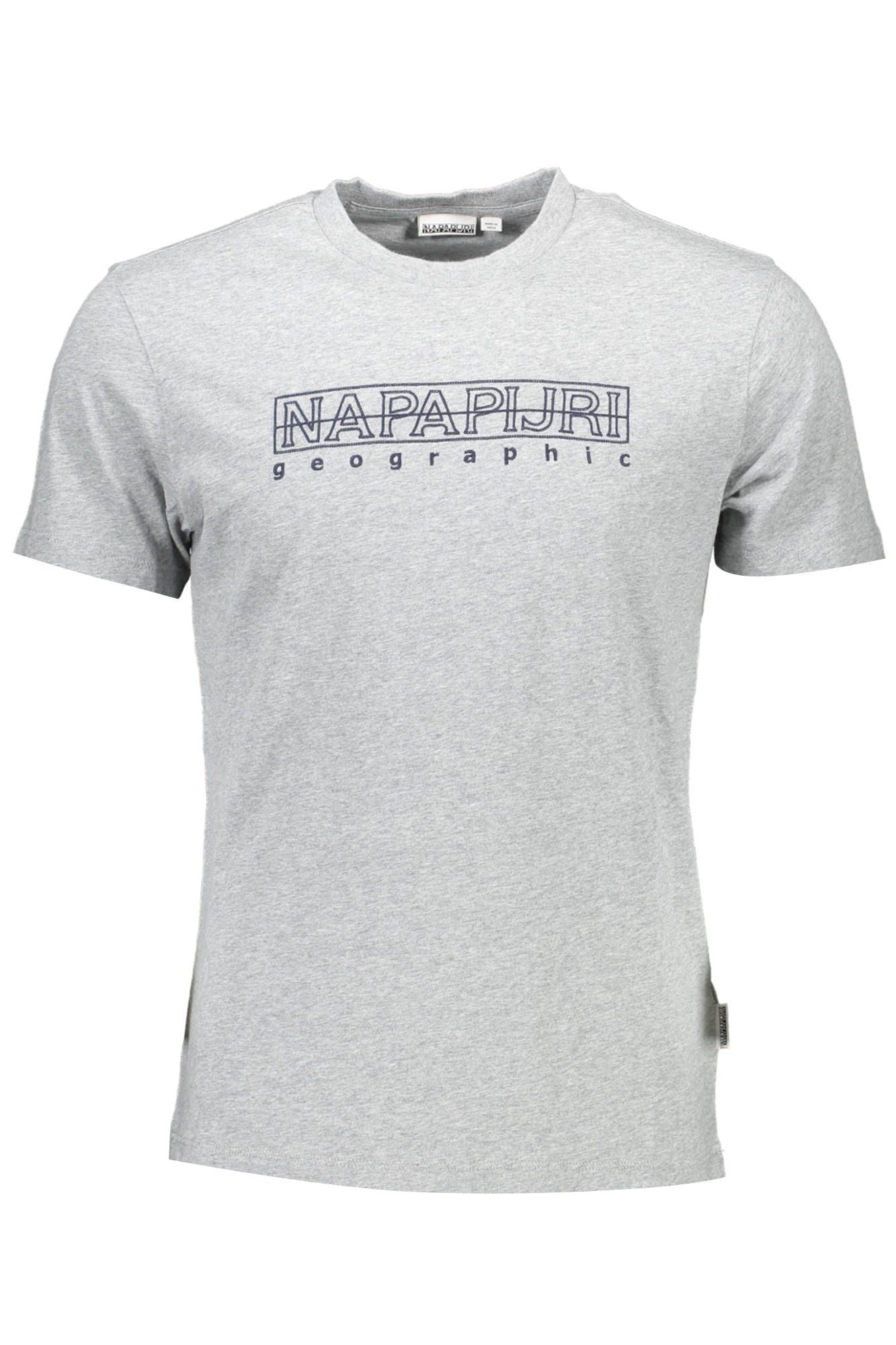 Gray Cotton Men T-Shirt