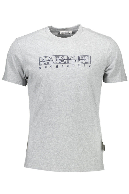 Gray Cotton Men T-Shirt