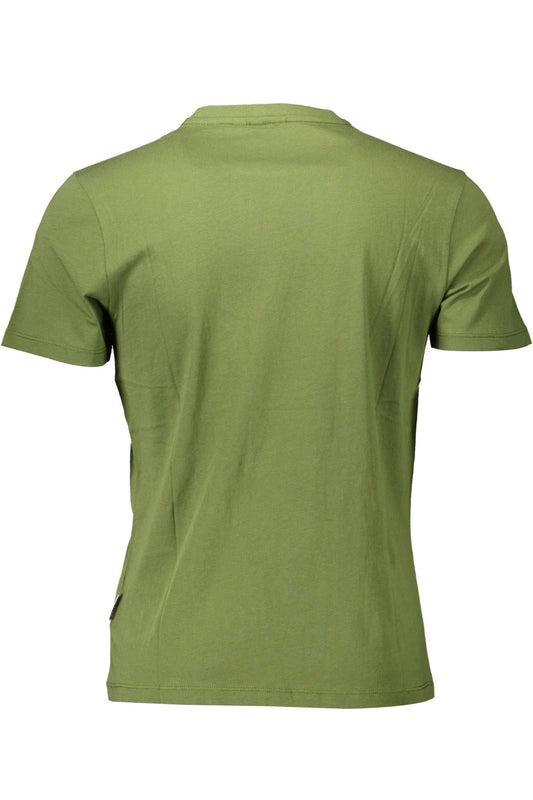 Green Cotton Men T-Shirt