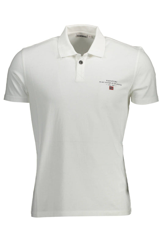 White Cotton Men Polo Shirt
