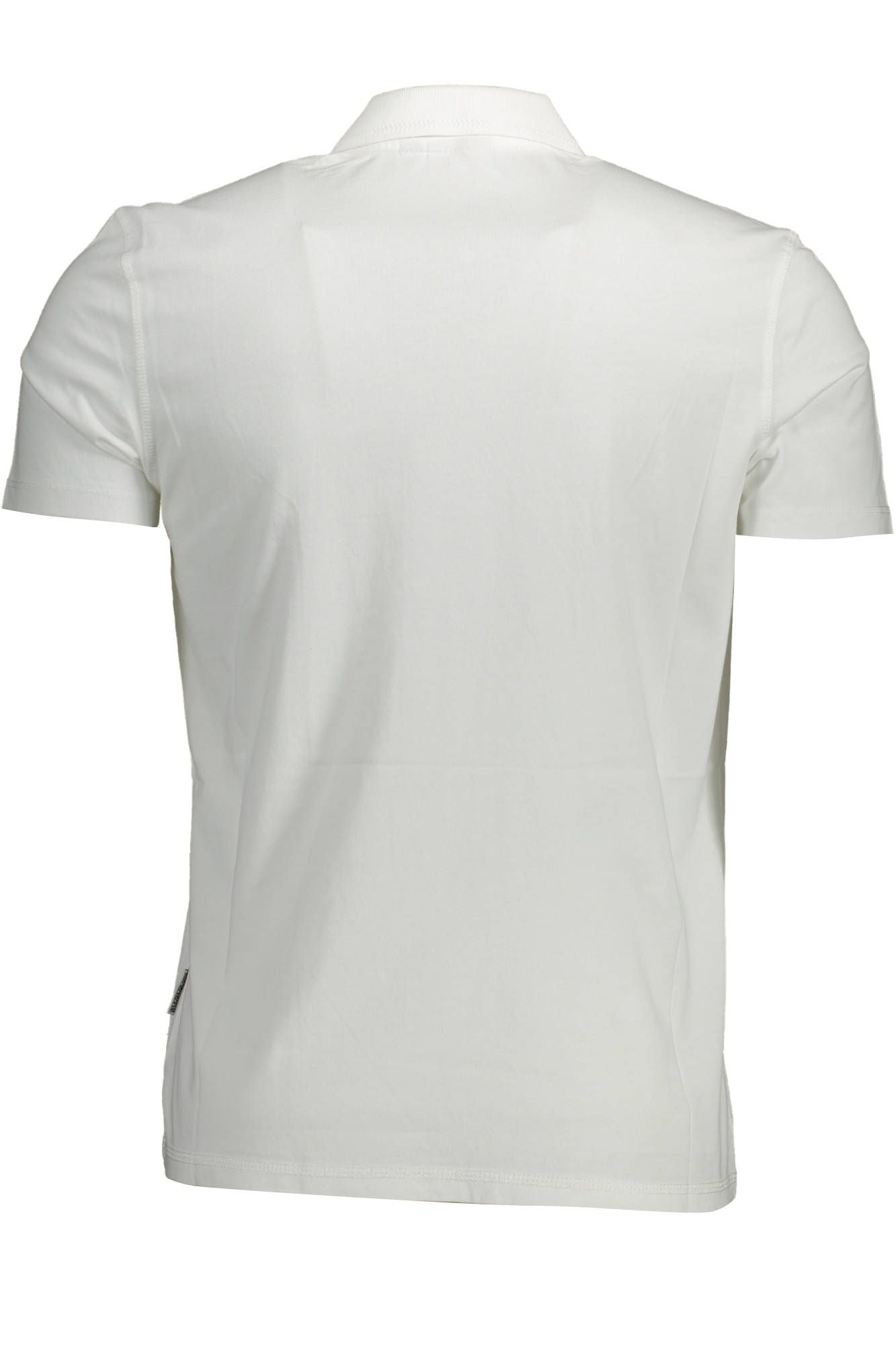 White Cotton Men Polo Shirt
