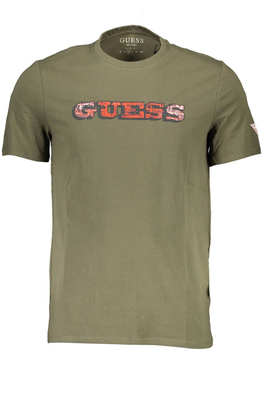 Green Cotton Men T-Shirt
