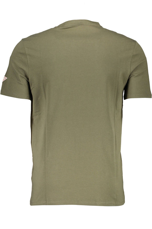 Green Cotton Men T-Shirt