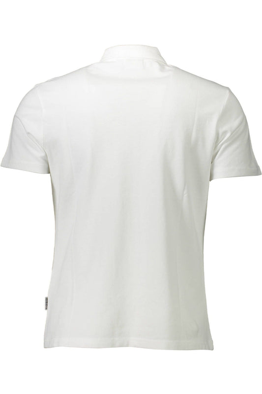White Cotton Men Polo Shirt