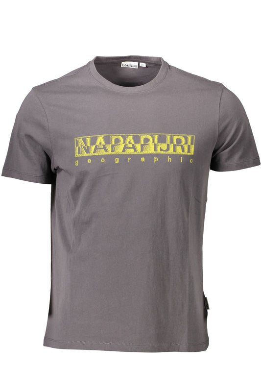 Gray Cotton Men T-Shirt