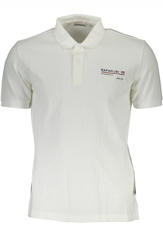 White Cotton Men Polo Shirt