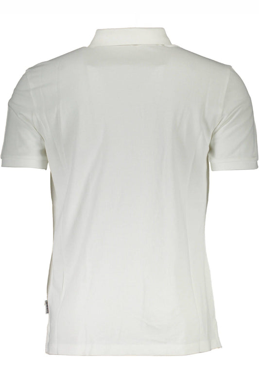 White Cotton Men Polo Shirt