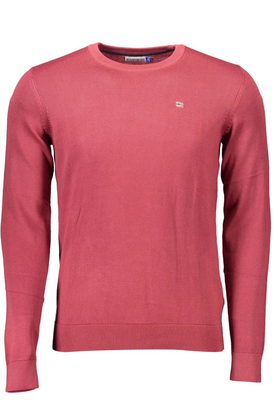 Red Cotton Men Sweater