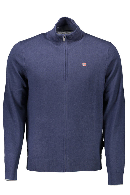 Blue Wool Men Sweater