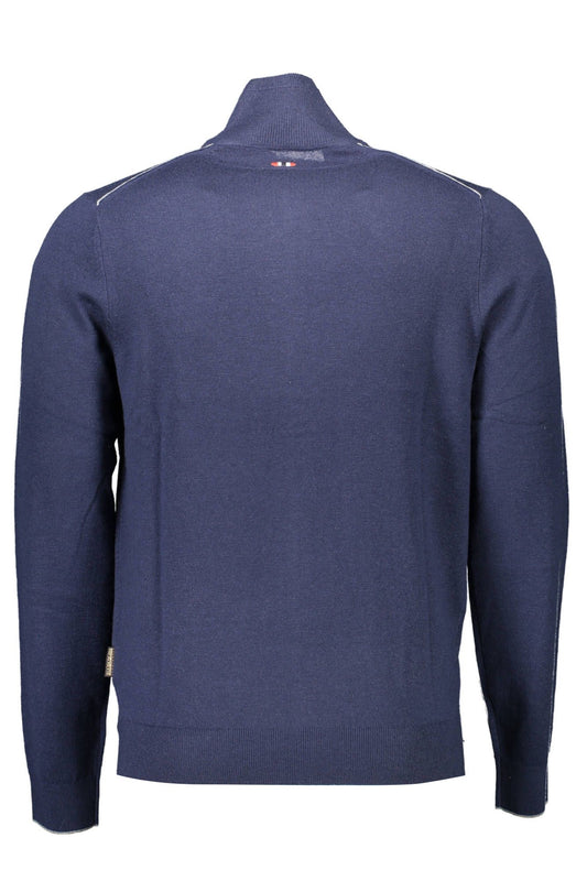 Blue Wool Men Sweater