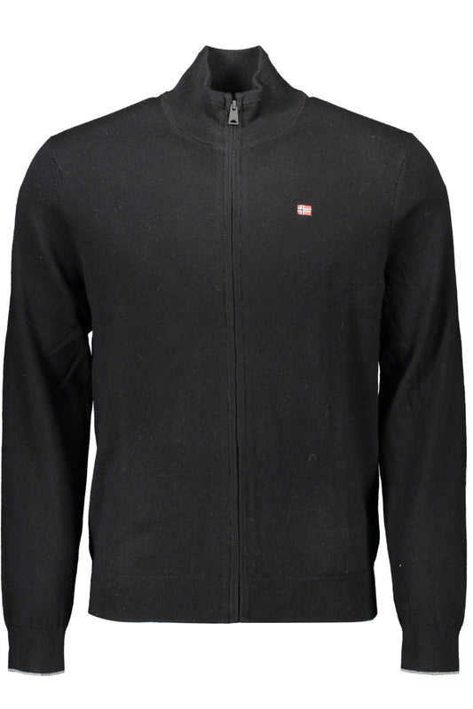 Black Wool Men Sweater