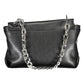 Black Polyurethane Women Handbag