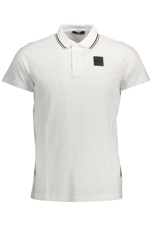 White Cotton Men Polo Shirt