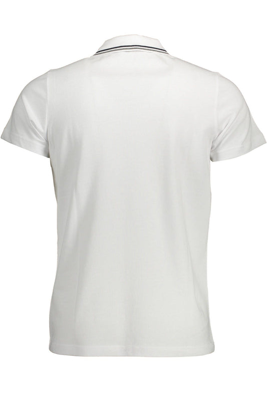 White Cotton Men Polo Shirt
