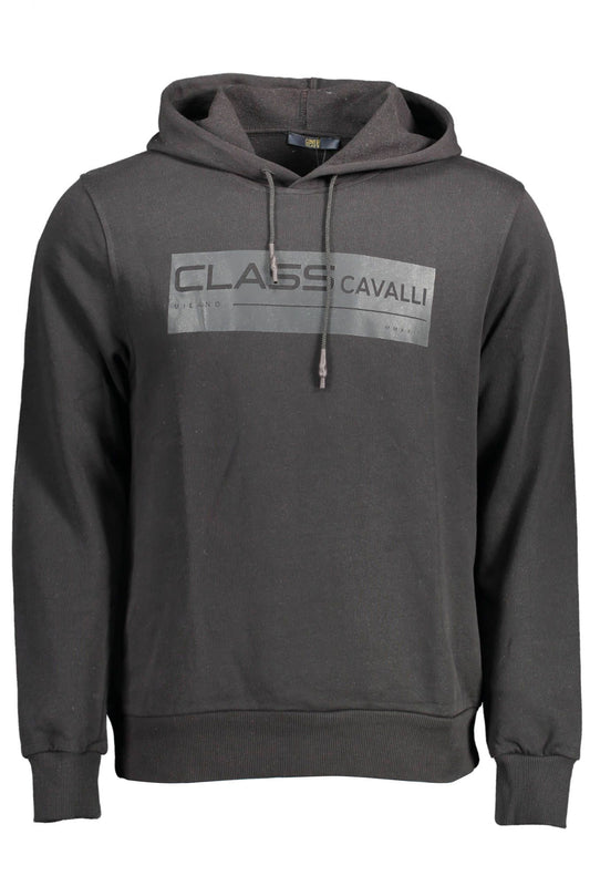 Black Cotton Men Sweater