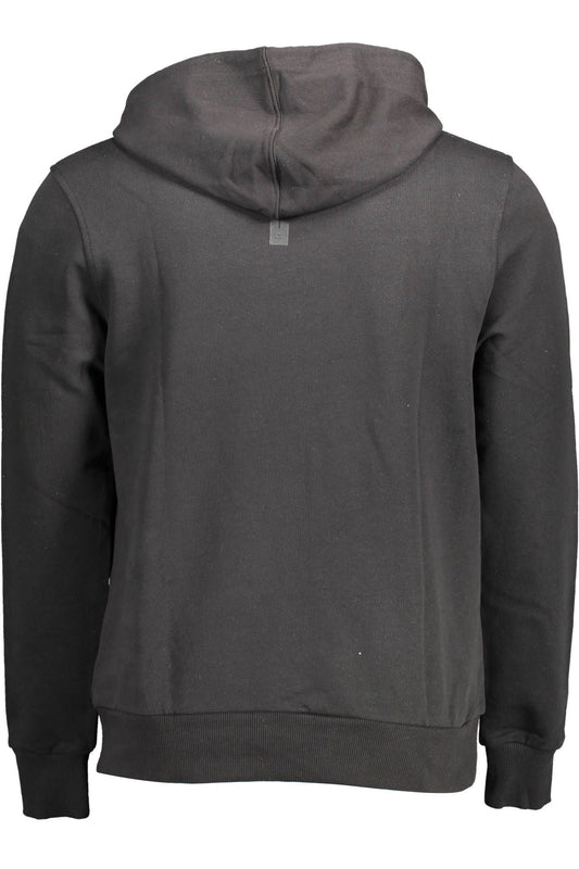 Black Cotton Men Sweater