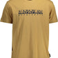 Beige Cotton Men T-Shirt