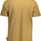 Beige Cotton Men T-Shirt