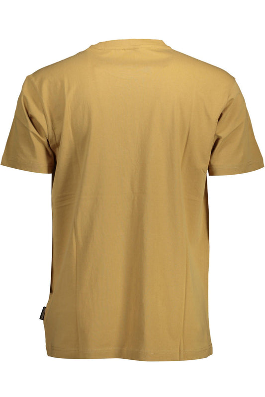Beige Cotton Men T-Shirt