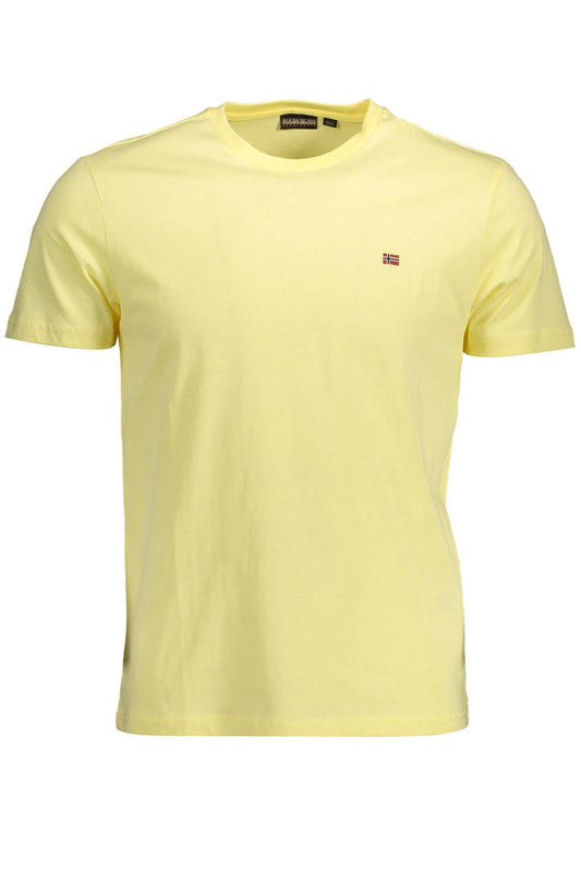 Yellow Cotton Men T-Shirt