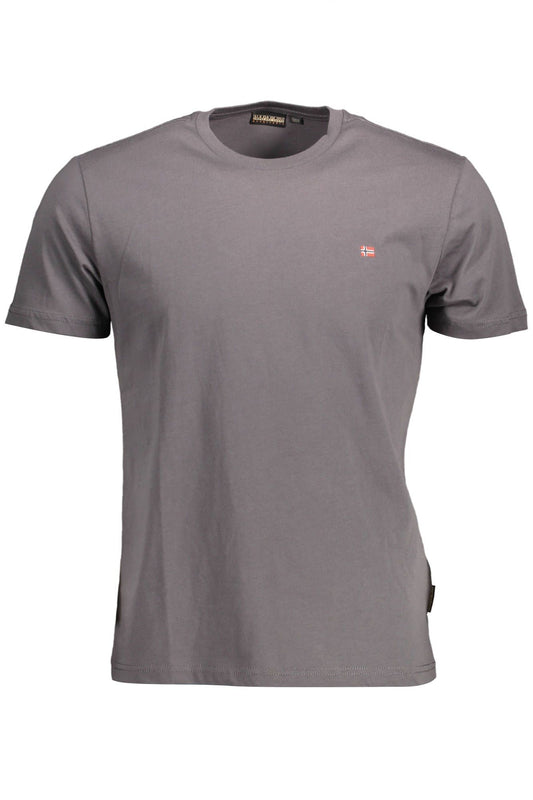 Gray Cotton Men T-Shirt