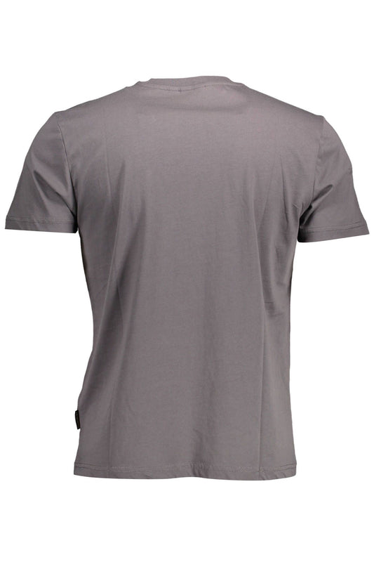 Gray Cotton Men T-Shirt
