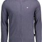 Blue Cotton Men Cardigan